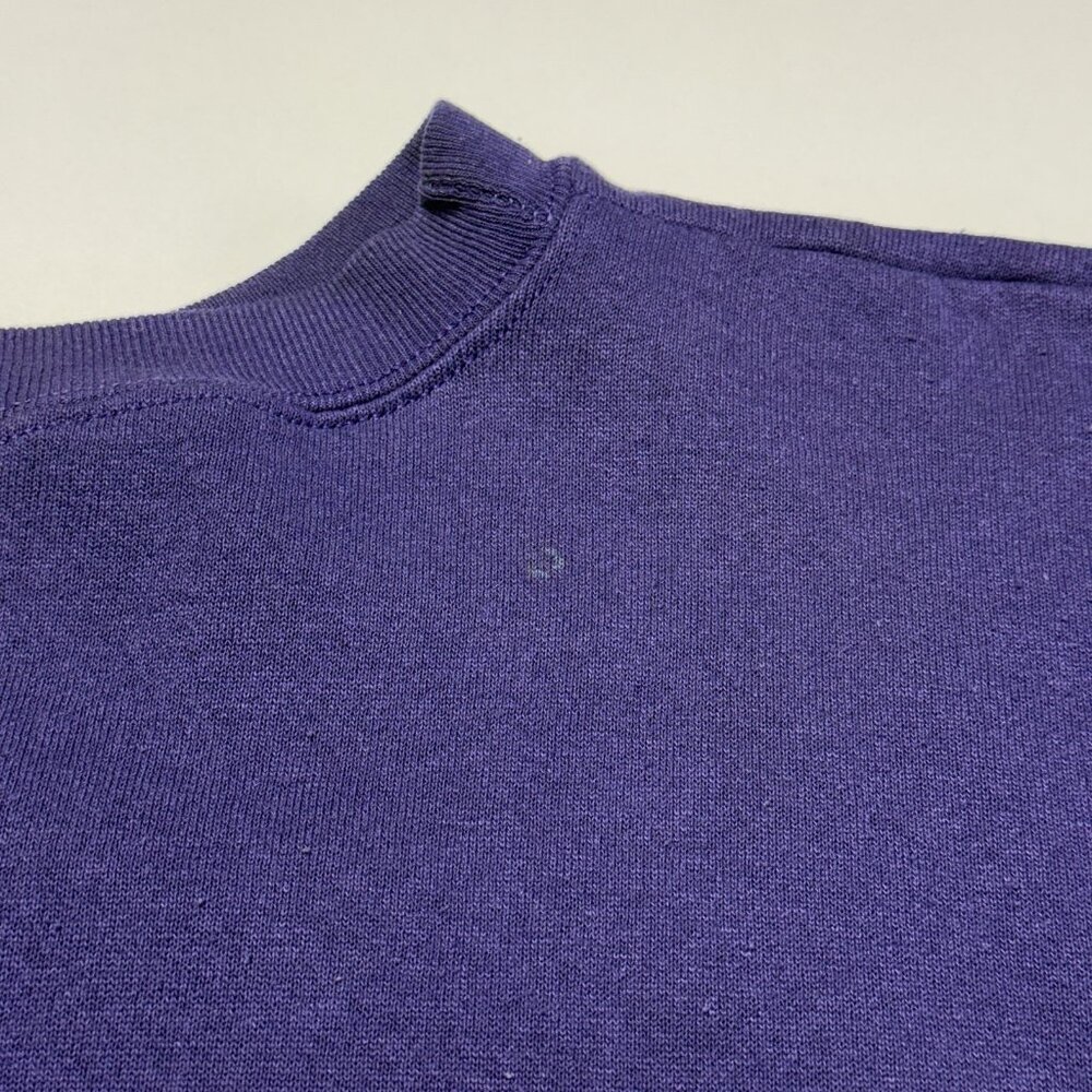 Vintage Winnie The Pooh Sweatshirt Oversized L Purple Crew Neck Cartoon 90s Y2K - Picture 14 of 16
